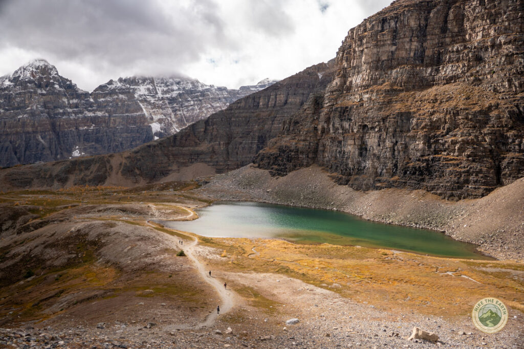 view of lake when going up sentinel pass Banff