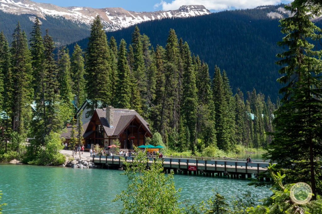 bridge leading to Emerald Lake Lodge at Emerald Lake Loop Yoho