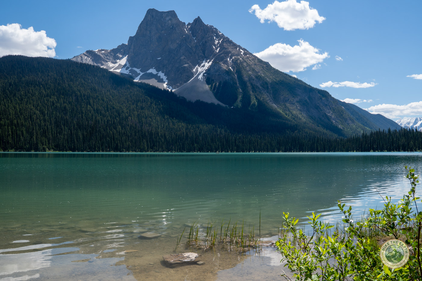 Emerald Lake and mountain reflection on the Emerald Lakeshore Loop Yoho