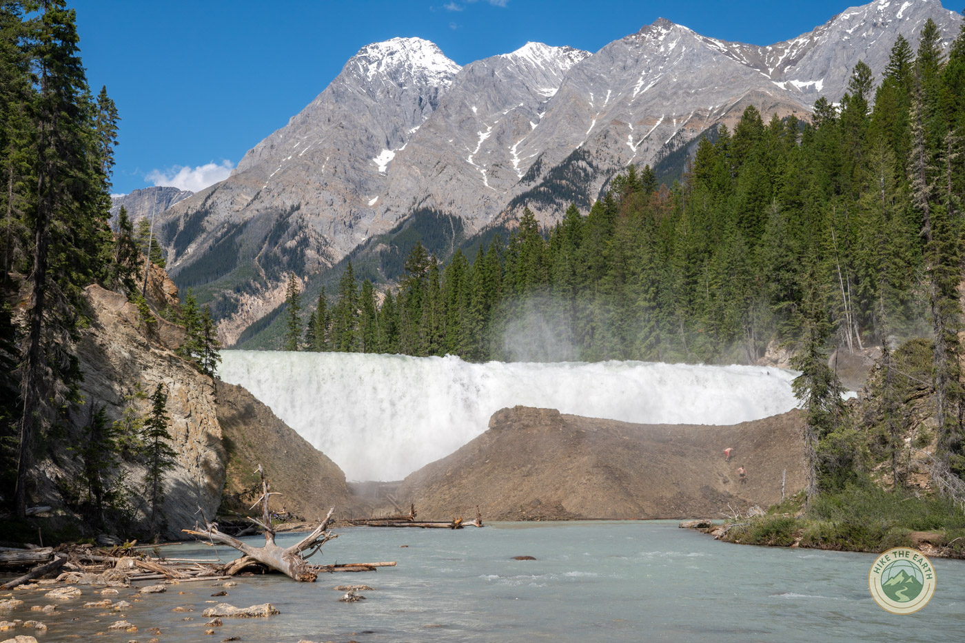 Wapta falls trail waterfall view Yoho